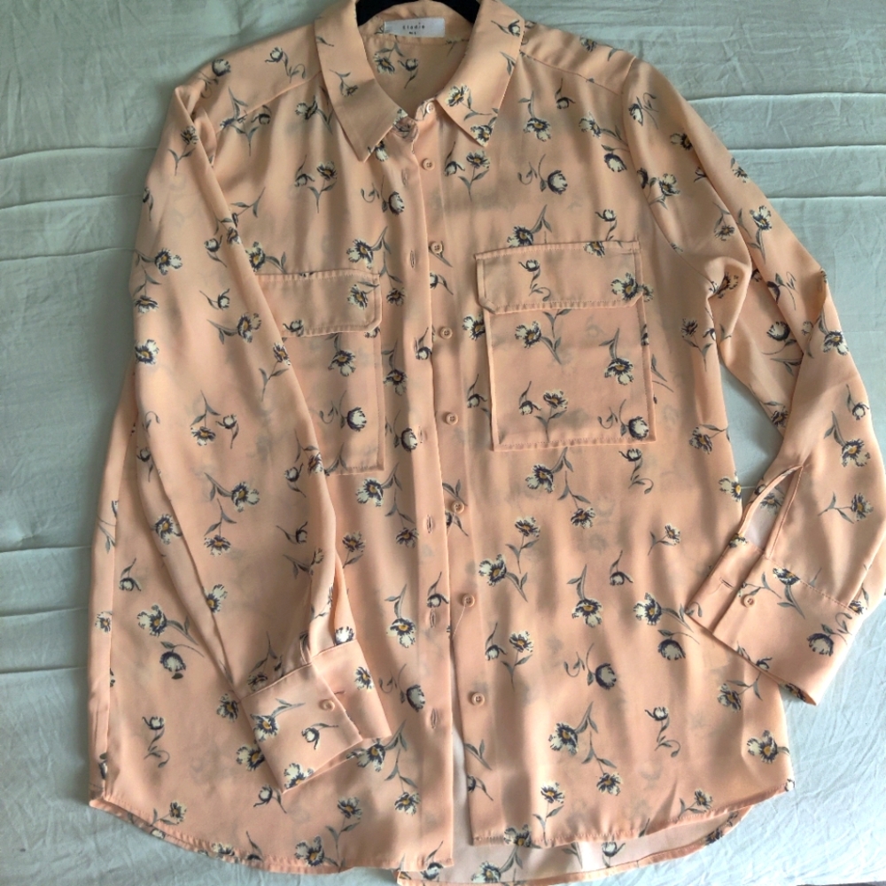 Elodie Button Down Flower Top